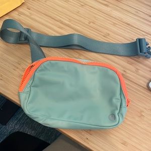 Worn once neon lululemon belt bag!